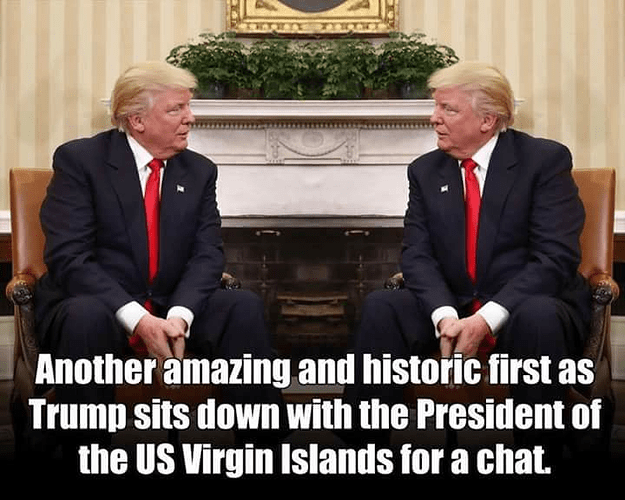Trump meets president of Virgin Islands