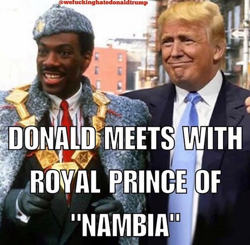 Trump meets king of Nambia