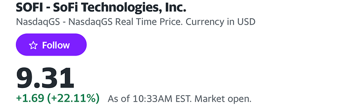 SoFi Technologies, Inc. (SOFI) Stock Price, News, Quote & History - Yahoo Finance
