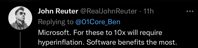 Ben Buchanan on Twitter @RealJohnReuter All of them If you had to pick one to 10x from here which would it be Gun to your hedg