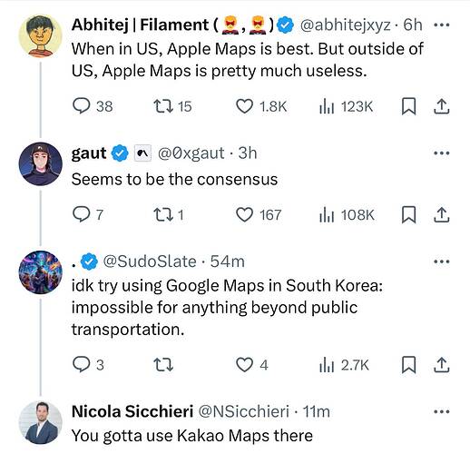 gaut on X The difference in details on Apple Maps vs. Google Maps is insane httpst.coXMYzabFrRn  X