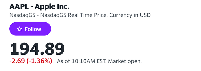 Apple Inc. (AAPL) Stock Price, News, Quote & History - Yahoo Finance