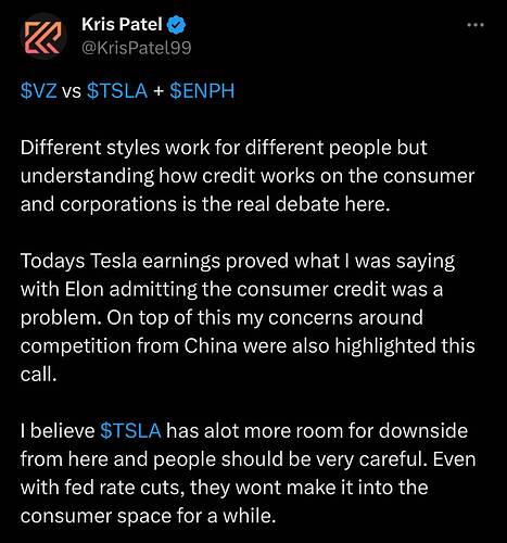 amit on X $TSLA Q4 EARNINGS MISS ON REV MISS ON EPS MISS ON MARGINS BUT ENERGY BUSINESS IS GROWING 54 YOY MOST NOTABLE QUOTE